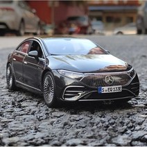 메르세데스 벤츠 EQS 다이캐스트 모형 미니카 전기차 대형세단 장식용 모델 1:27, 블루