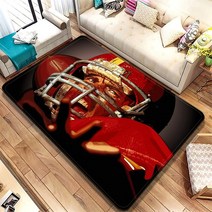 요가매트 요가 매트 층간소음 두꺼운 스트레칭 헬스 운동 축구 팀 로고 럭비 카펫 주방 현관 도어매트 침실 바닥 장식 거실 욕실 미끄럼 방지 러그, 46.7  100cm by 150cm