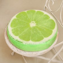 상큼 프루츠 라임 방석 도톰한 학생 사무실 과일방석