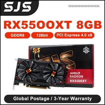 그래픽카드 sjs rx5500xt 8g 마이닝 8g 128bit gddr6 rx 5500 xt 8gb 비디오 게임 amd gpu placa de video, 없음