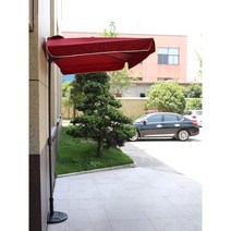 스카이어닝 농막 파고라 개폐식 옥상 차양막 지붕 측면 파라솔, 250x130cm, 베이지