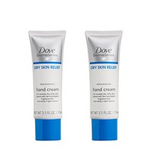[미국] 핸드크림 도브 더마시리즈 건성 피부용 무향 핸드 크림 2.5 fl oz(2팩)