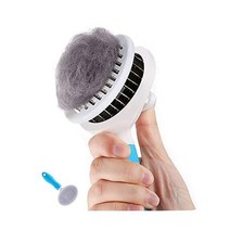 고양이 브러쉬 털갈이 및 손질을 위한 셀프 클리닝 슬리커 브러쉬 늘어진 속털 매트 및 엉킨 털을 제거하는 고양이용 그루밍 빗 개 브러쉬 마사지 - 셀프 클리닝(파란색)
