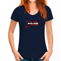 새로운 Seadoo 팀 로고 티셔츠 S 2Xl 011738 152628, XXS, 여성 블루