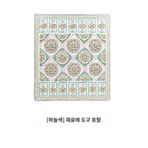 뜨개질 도안 대바늘 손 수세미 블랭킷 뜨기 코바늘, 【하늘색】재료에 공구 포함