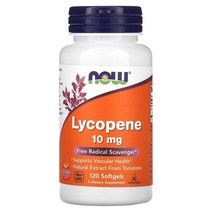 Now Foods 나우 푸드 라이코펜 10mg 소프트젤 120정 158940, 10mg -용량 및 사이즈를 확인해주세요, 120 개