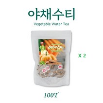 BMS 야채수 티백 차 야채수프 호박 작두콩 무 우엉 당근 국내산, 2팩, 1.5g x 100t