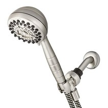 Waterpik 고압 파워펄스 마사지 핸드 헬드 샤워 헤드 2.5Gpm 브러시드 니켈 탈착식 샤워 헤드 7가지 스프레이 설정 및 1.5m(5피트) 호스 XRO-769 워터픽, Brushed Nickel, Brushed Nickel, Brushed Nickel_Brushed Nickel