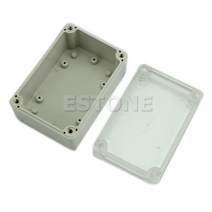 정션 박스 플라스틱 전원 인클로저 직사각형 전자 프로젝트 투명 커버 포함 DIY 652F, 한개옵션0