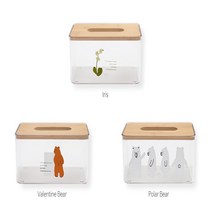 투명 PET 크리스탈 휴지 케이스 티슈 피커, 아이리스