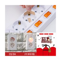 [이티엔] ETN 119콘센트소화기(패치형)10개입 콘센트 멀티탭 화재 예방 패치 스티커, 선택:ETN 119콘센트소화기(패치형)10개입