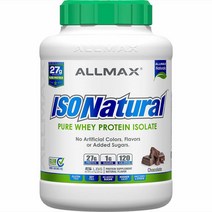ALLMAX 올맥스 ISO내추럴 Whey Protein Isolate Chocolate 5 lb 27 Grams of Per Scoop Zero Fat & Sugar L액트 Act