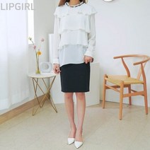 립걸캉캉 프릴 쉬폰블라우스