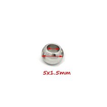 비즈재료 100pcs 316l 스테인레스 스틸 구슬 diy 쥬얼리에 대 한 유럽 공 큰 구멍 스페이서 팔찌 목걸이 만들기 공급 업체 찾기, 5x1.5mm hole