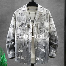쥬엔리치 남자 빅사이즈 캐주얼 셔츠 면 자켓 남성 가디건 봄 가을 4XL-10XL
