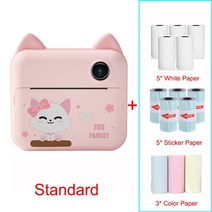 어린이 롤링 디카 키즈 폴라로이드 유아 즉석 카메라 프린터 인화 와이파이 SD카드, 팩 17, 32g tf 카드로