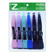 삼화 제트 헤어클립 6개입(색상랜덤) 헤어핀셋 머리핀