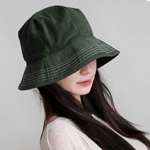 이코마켓 오버핏 스티치 코튼 벙거지모자 남자 여자 버킷햇 캠핑모자 커플모자 챙모자