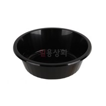 다회용 면용기 BW 2166M 210파이 중 400개 검정 중화용기, 1개