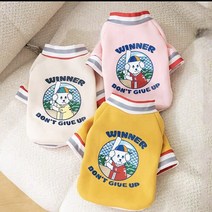 코코스튜디오 강아지옷 고양이옷 데일리 빅리거기모티셔츠, 아이보리