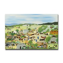 그랜마 모지스 그림 인테리어 명화 액자 + 네임택, 01. 축제+아트네임택