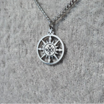 노블린 써지컬 서지컬 스틸 태양 나침반 명품 목걸이 선물