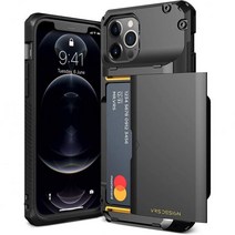 VRS DESIGN Damda Glide 프로 Phone Case for iPhone 12/12 Pro 4 Cards 프리미엄 Sturdy Semi Auto Credit Card
