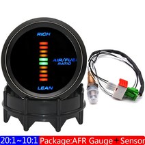 20:1 ~ 2 ;52mm 자동 공기 연료 비율 게이지 OE 0258006028 좁은 밴드 O2 센서 포함 가솔린 12V 용 풍부한, 02 Gauge and Sensor