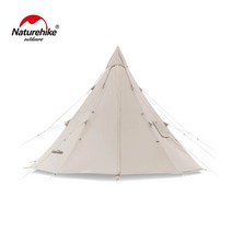 Naturehike 판매 피라미드 9.6 야외 캠핑 텐트 글램핑 대형 면 소재 텐트 하이킹 피크닉 스토브 파이프 구멍, 하단 계정으로