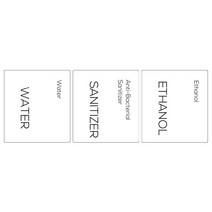 심플 사각 분무기 스프레이 500ml, 모서리스티커문구/ 새니타이저(용기미포함)