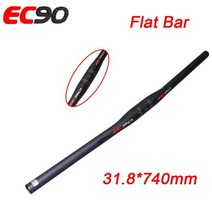 일체형 핸들바 자전거 핸들 높이 ec90 25.431.8mm 카본 바 라이저플랫 mtb 바 액세서리 660680700720740760mm 산악 바 조절, 평면-31.8-740mm