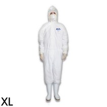 무균실 공장 일체형 방진복 흰색 XL 5개 반도체 조리실 작업복 병원 방역복 식당 건축