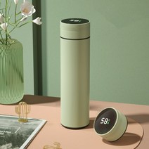 온도 표시 스마트 텀블러 316 스테인리스 스틸, 녹색, 480ml