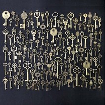 골동품 인테리어 수집용 1254011pcs 청동 금속 사랑 키 혼합 펜던트 절묘한 패션, 40개