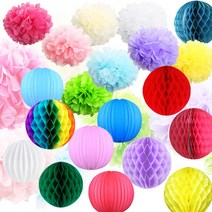 페이퍼 벌룬 파티 장식 용품 허니컴볼 꽃볼 스타 모빌, AA11-꽃볼(20cm)블랙3개★, A