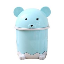 음식물 분쇄기 가정용 싱크대 쓰레기 건조기 미니 곰 데스크탑 플립 통 휴대용 통 홈 오, 02 파란