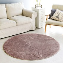 인룸 물세탁가능 포근한 뭉크 샤기 원형 러그