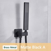 지붕마감재 처마빗물받이 지붕공사 Roxin ABS 플라스틱 핸드 샤워 크롬/블랙/골드 벽걸이 형 헬드 헤드 15, 01 Black Brass A