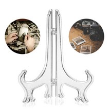 투명 플라스틱 액자 받침 거치대 특대 화폐 진열 작품 엽서 접시 장식품, 단품