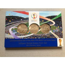 일본 2002 한일월드컵 기념주화 3종 카드주화 풀세트 정말 구하기 힘든 기념주화 희귀주화 지폐