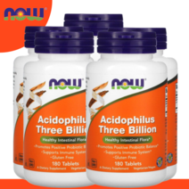 [Now Foods (나우 푸드)] 3+2 나우푸드 애시도필러스 30억 유산균 스테아르산 이산화규소180정 Acidophilus