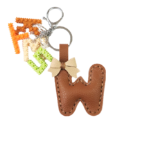 가죽공예_이니셜키링 W 만들기 1인세트