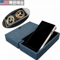 [주식회사 미테르(MITER) 정품] MITER CASE IEM 이어폰 4개용 수제 이탈리아 PU 가죽 하드 박스 + 디지털 오디오 플레이어 DAP AMP DAC 보관 휴대용 커, Large Size-Indigo Blue
