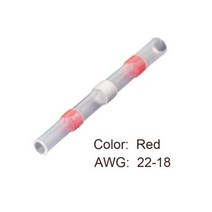 자동스위치 토클스위치 DIY스위치 열 수축 와이어 커넥터 102030PCS SST21 방수 슬리브 AWG2218 버트 전기 스플 라이스 주석 도금 솔더 씰 터미널, 없음, Red+20PCS
