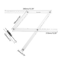 34cm 스케일 드로잉 눈금자 팬터그래프 접는 눈금자 감속기 확대기 도구 공예 K9FA, 한개옵션0