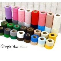 더패브릭 바이어스테이프 심플바이어스 24color (4cm*900cm)-49825, 24 블랙
