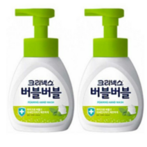크리넥스 버블버블 핸드워시 힐링그린 용기형250ml x2개, 5개