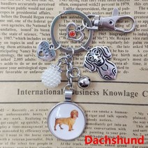 강아지키링 키홀더 열쇠고리 dog keychain 요크셔 테리어 닥스 훈트 푸들 테디 개 동물 키 체인 시간 보석 시뮬레이션 애완 동물 애호가 열쇠 고리 남성 여성 파티 보석