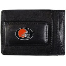 NFL Siskiyou 스포츠 남성용 라스베가스 레이더스 가죽 현금 및 카드 홀더 원 사이즈 블랙