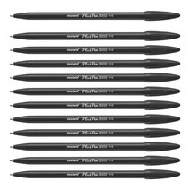 모나미 수성 마카 프러스펜 3000 0.4mm 낱개 상품 X 12개 묶음, 흑색